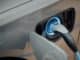 Charging cable plugged into an electric car