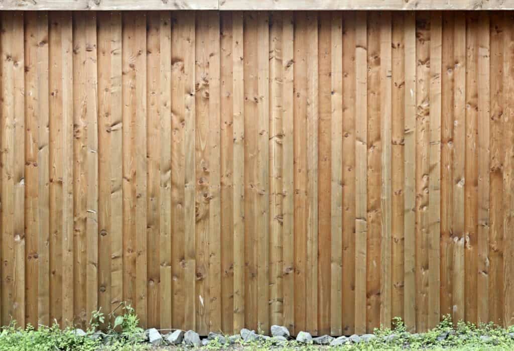 Closeboard timber garden fence