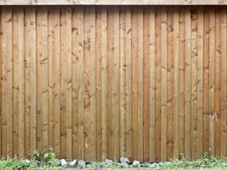 Closeboard timber garden fence