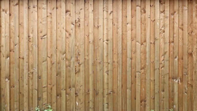 Closeboard timber garden fence